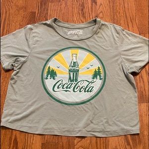 Green coca-cola shirt large